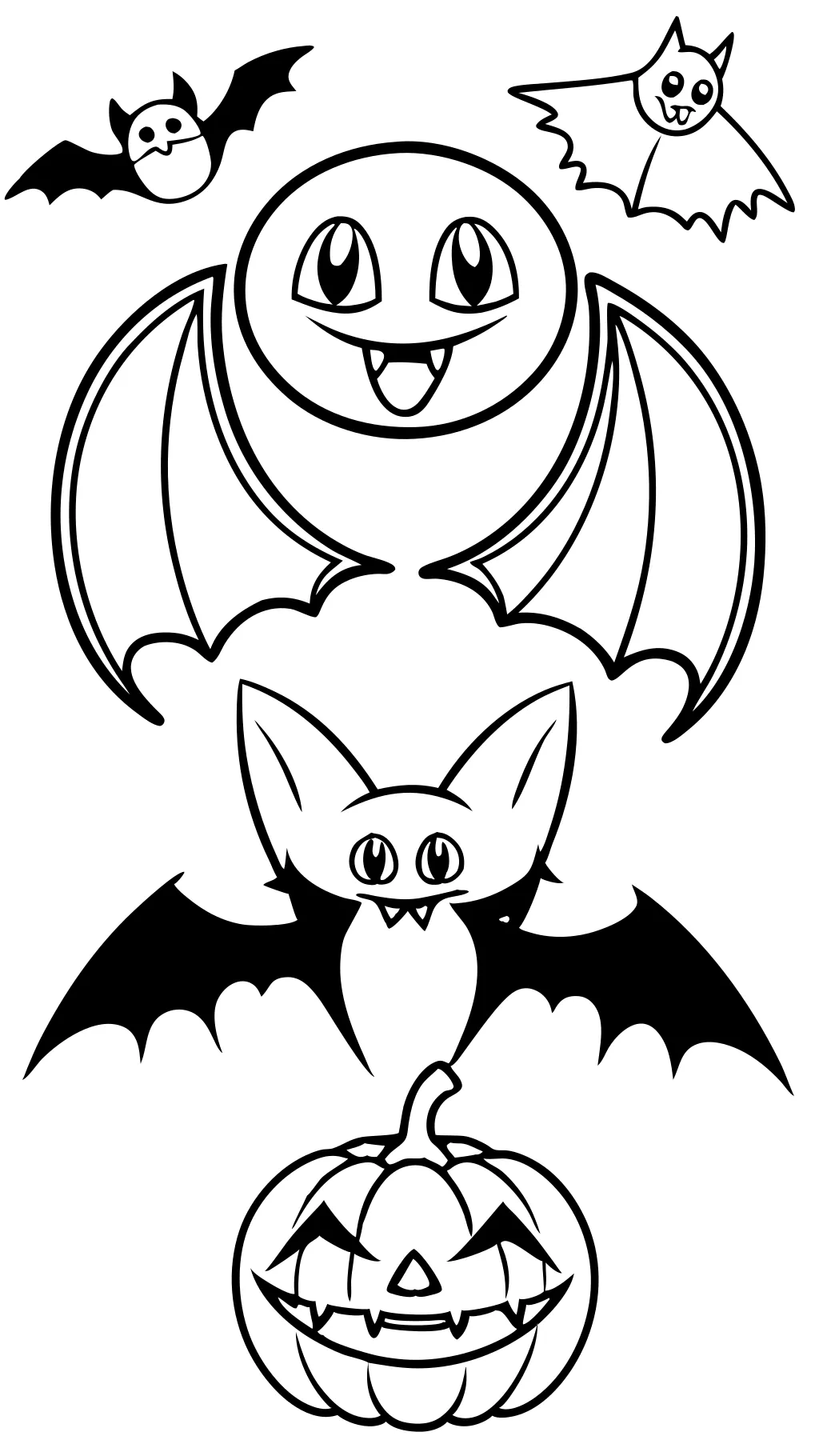 coloring pages of halloween bats